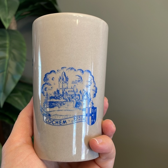 Two Ceramic Beer Matching Mugs Made in Germany Souvenirs Pottery Embossed - Picture 5 of 6